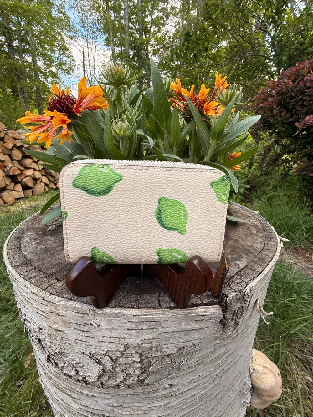 Coach zip around card case 🍋‍🟩 Lime Print - Picture 2 of 12